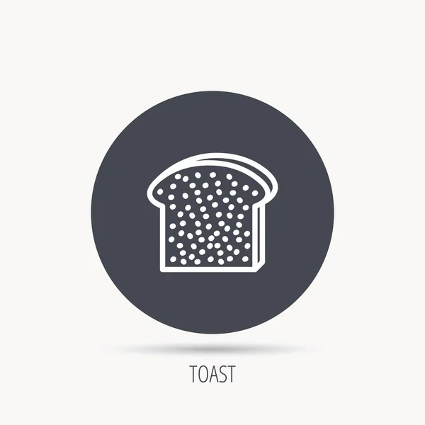 Toast icon. Sliced bread sign. — Stock Vector