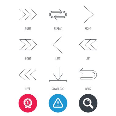 Oklar simgeler. Download, lineer işaretler tekrar.