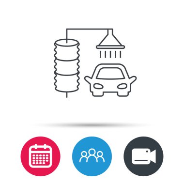 Otomatik carwash simgesi. Temizleme İstasyonu işareti.