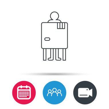 Beach değişen kabin simgesi. İnsan sembolü.