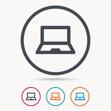 Bilgisayar kutsal kişilerin resmi. Defter ya da laptop pc işareti.