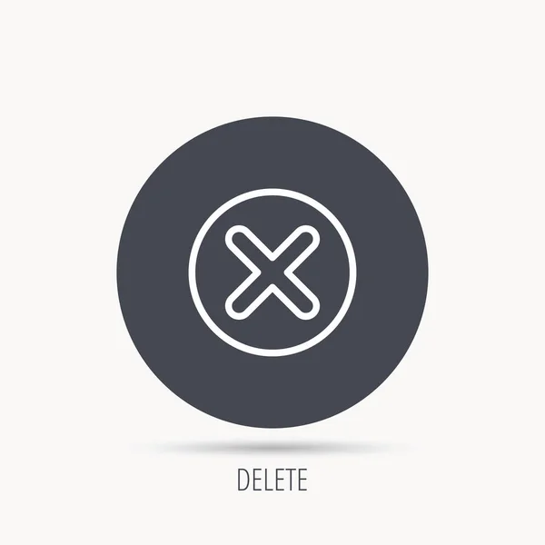 Delete icon. Decline or Remove sign.