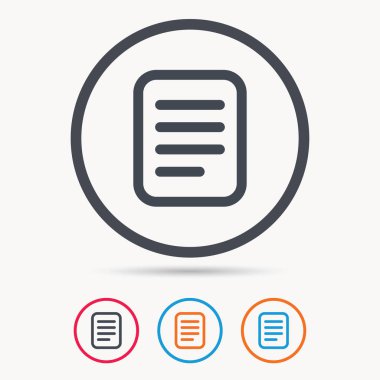 Dosya simgesi. Belge sayfa işareti.