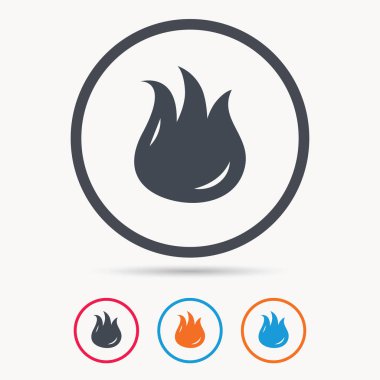 Yangın simgesi. Alev alev yanan ateş alev işareti.