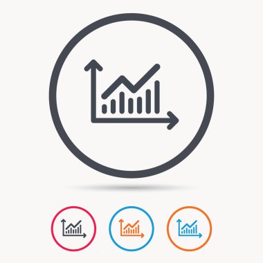 Grafik simgesi. İş analizi işareti grafik.