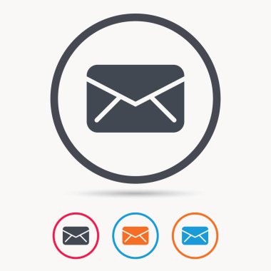 Zarf simgesi. İleti işaret gönder.