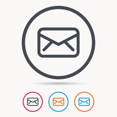 Zarf simgesi. İleti işaret gönder.