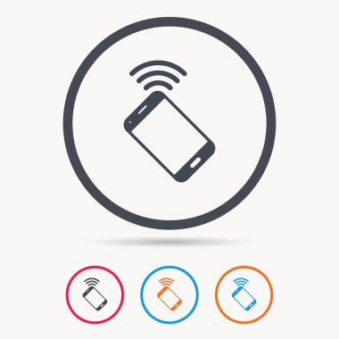 Cep telefonu simgesi. Cep telefonu iletişim.