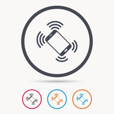 Akıllı telefon arama simgesi. Hareket eden telefon.