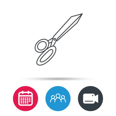 Terzi makas simgesi. Kuaförlük işareti.