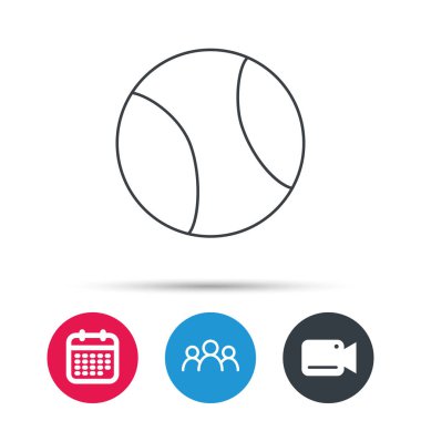 Tenis simgesi. Spor top işareti.