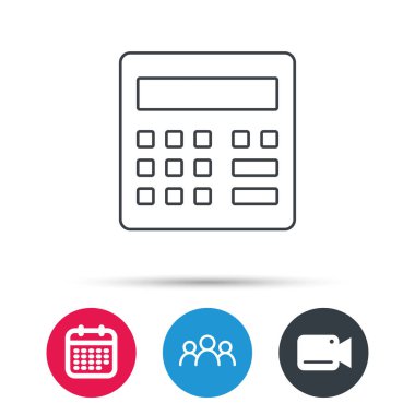 Hesap makinesi simge. İşareti muhasebe.