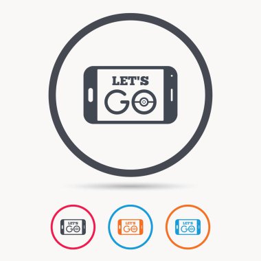 Smartphone oyun simgesi. Sembol gitmek.