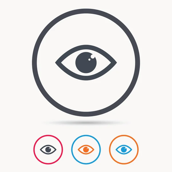 Eye icon. Eyeball vision sign. — Stock Vector