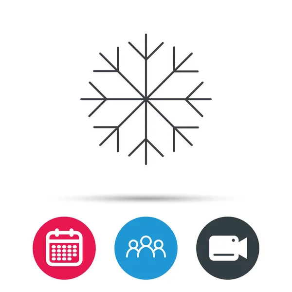 Snöflinga ikon. Tecken på snö. Luftkonditionering. — Stock vektor