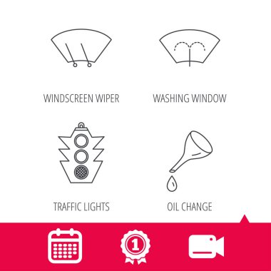 Motor yağı değiştirmek, trafik ışıkları ve silecek.