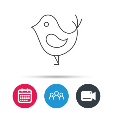 Kuş gagası simgesi olan. Sosyal medya işareti kavramı.