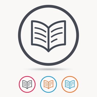 Kitap simgesi. Çalışma edebiyat işareti.