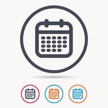 Takvim simgesini. Olaylar uyarı mektubu işareti.