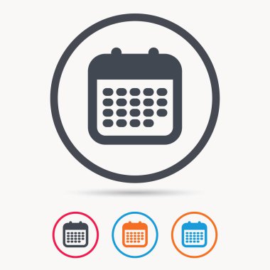 Takvim simgesini. Olaylar uyarı mektubu işareti.