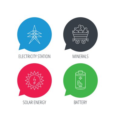 Güneş enerjisi, pil ve mineraller.