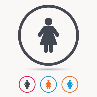 Kadın simgesi. Kadın insan işareti.