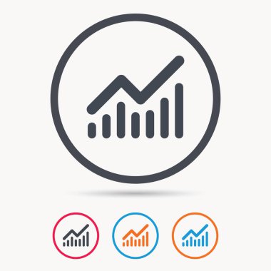 Grafik simgesi. İş analizi işareti grafik.