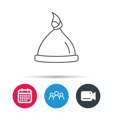 Bebek şapka simgesi. Yeni doğan kap işareti.