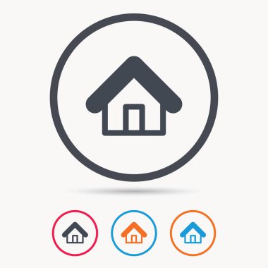 Ev simgesini. Ev bina oturum.