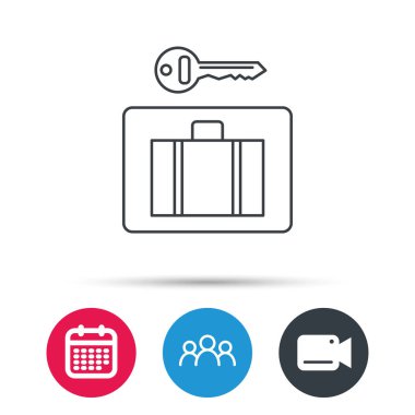 Bagaj simgesi. Bagaj güvenlik işareti.