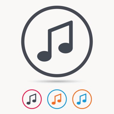 Müzik simgesi. Nota işareti.