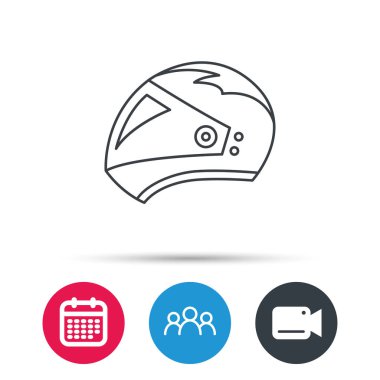 Motosiklet kask simgesi. Bisikleti spor işareti.