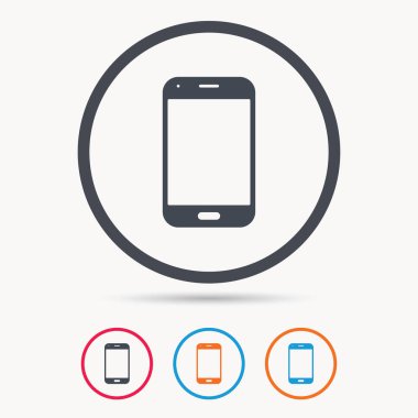 Akıllı telefon simgesi. Cep telefonu iletişim.