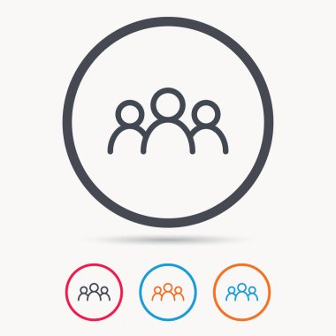 İnsanlar simgesi. Grup insanlar işareti.