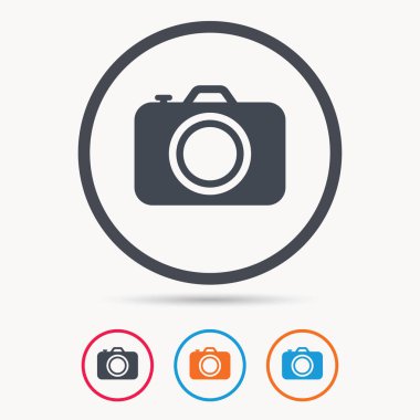 Kamera simgesi. Profesyonel photocamera işareti.
