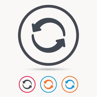 Update simgesi. Yenileme veya yineleme işareti.