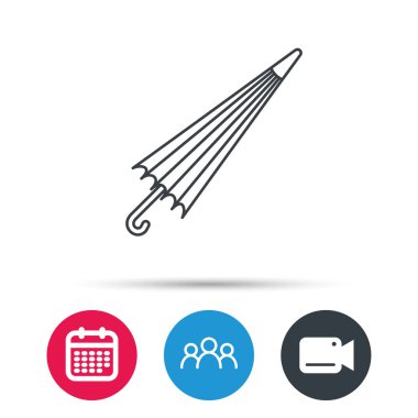 Şemsiye simgesi. Su koruma işareti.