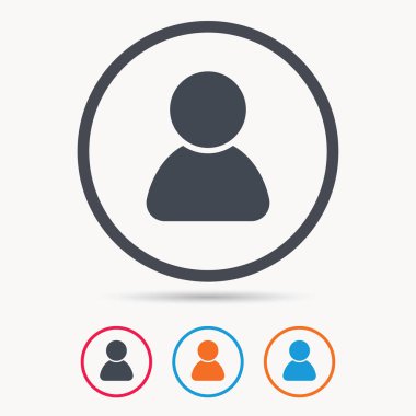 Kullanıcı simgesi. İnsan kişi işareti.