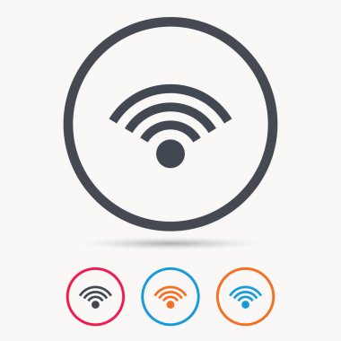 WiFi simgesi. Kablosuz Internet işareti.