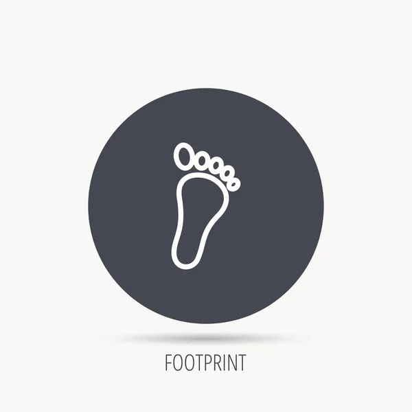 Baby footprint icon. Child foot sign. — Stock Vector
