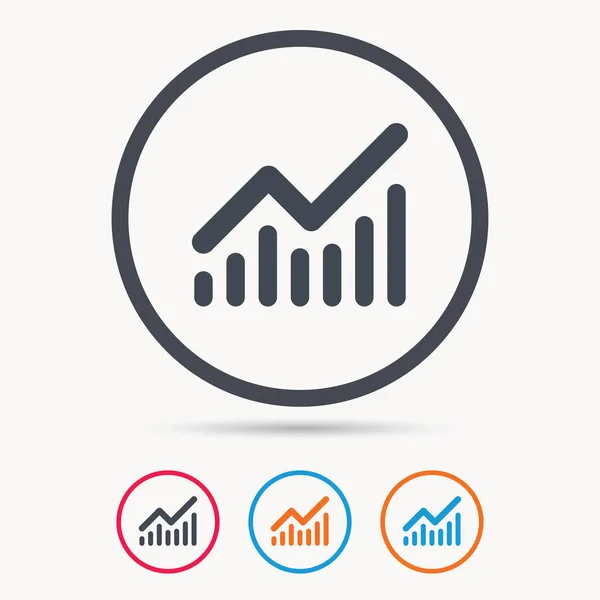 Icono gráfico. Signo de gráfico de analítica empresarial . — Archivo Imágenes Vectoriales