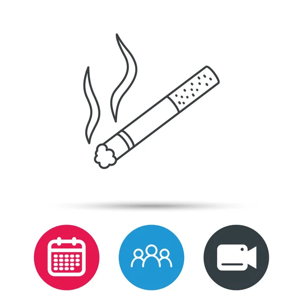Roken toegestaan pictogram. Ja rook teken. — Stockvector