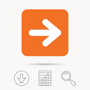 Ok simgesi. Sonraki gezinme işaret.