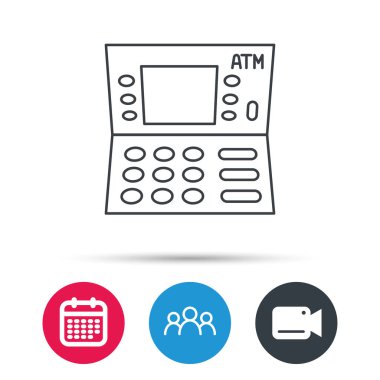 ATM simgesi. Otomatik Para Çekme işareti.