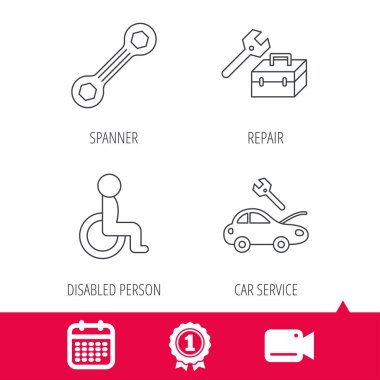 Araç kutusu, spanner aracı ve araba tamir Servisi.