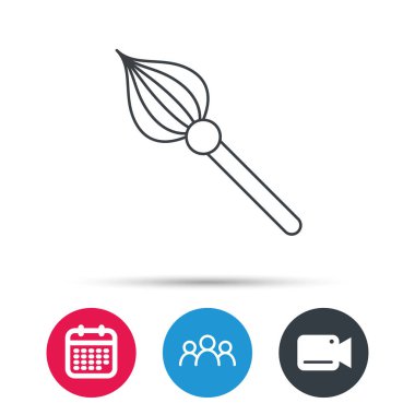 Fırça simgesi. Boya Fırçası aracı işareti.