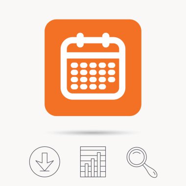 Takvim simgesini. Olaylar uyarı mektubu işareti.