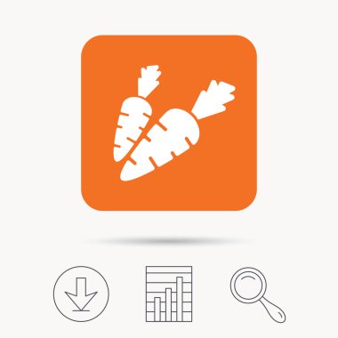 Havuç simgesi. Doğal sebze işareti.