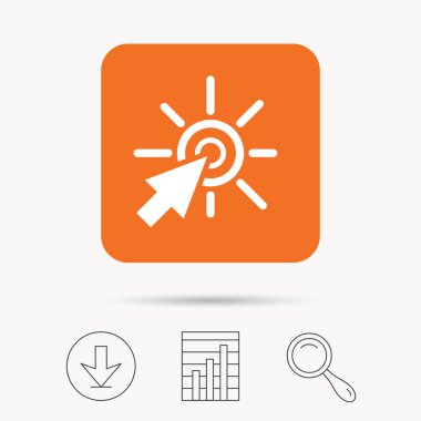 Simgesini tıklatın. Bilgisayar fare imleç işareti.