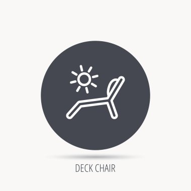 Şezlong simgesi. Plaj şezlong işareti.
